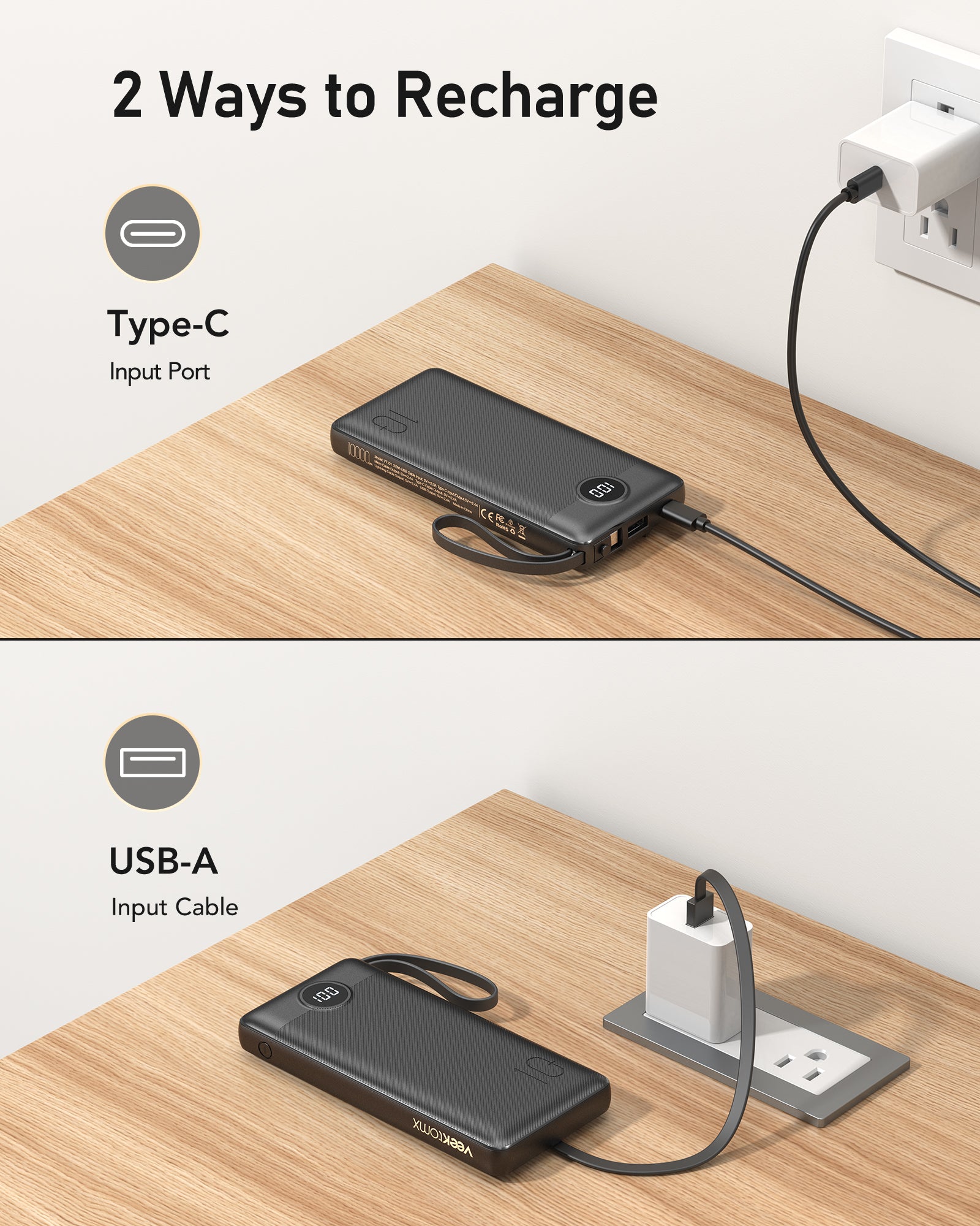TIGER POWER POWERBANK 10000MAH PD QC AVEC 2 CABLES USB-C NOIR : grossiste Batterie de secours TIGER POWER POWERBANK 10000MAH PD QC AVEC 2 CABLES USB-C NOIR : grossiste Batterie de secours